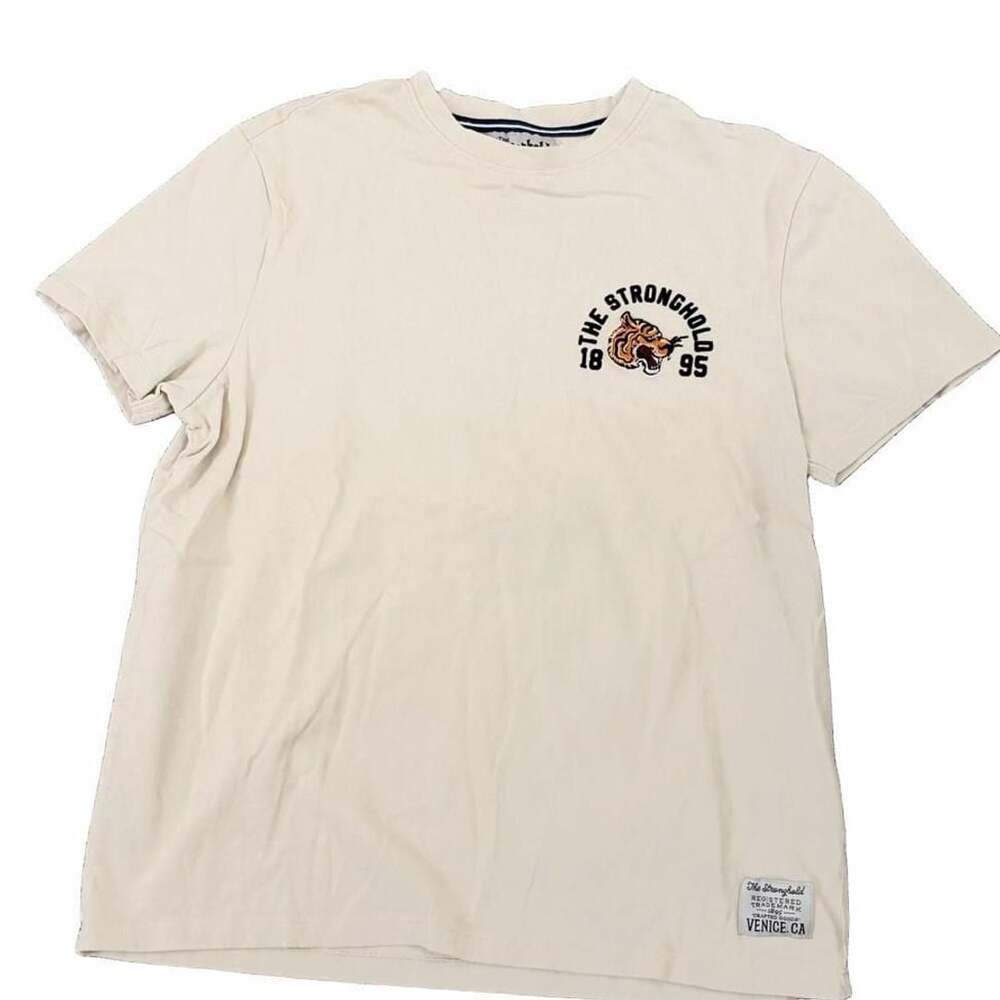 Primark The Stronghold Tiger T-Shirt Cream M size